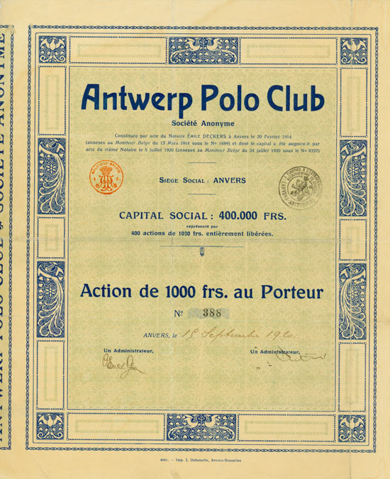 Antwerp Polo Club Société Anonyme