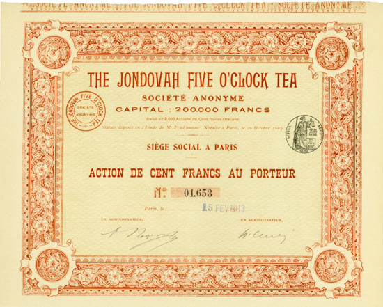 Jondovah Five o'Clock Tea Société Anonyme