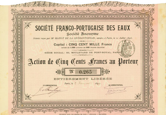 Société Franco-Portugaise des Eaux Société Anonyme
