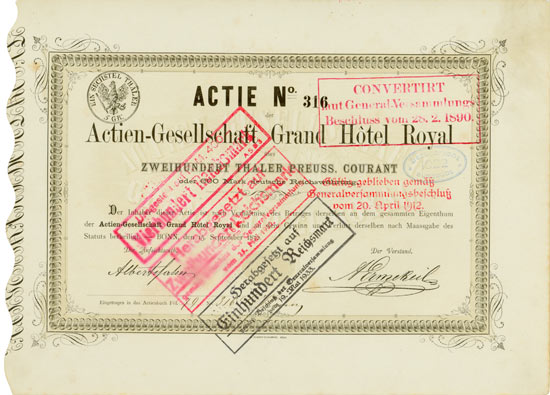 Actien-Gesellschaft Grand Hôtel Royal