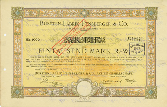 Bürsten-Fabrik Pensberger & Co. AG [2 Stück]