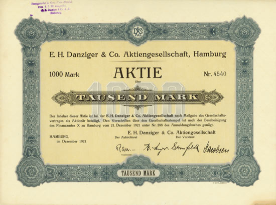 E. H. Danziger & Co. AG