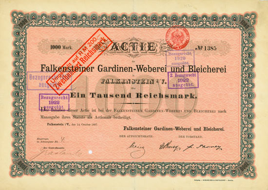 Falkensteiner Gardinen-Weberei und Bleicherei AG