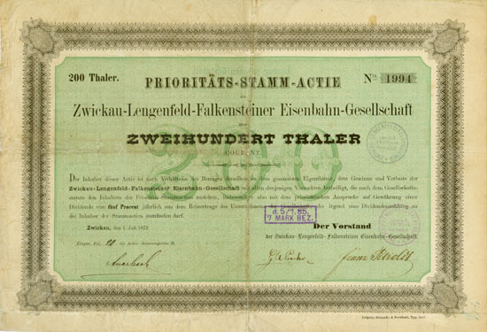 Zwickau-Lengenfeld-Falkensteiner Eisenbahn-Gesellschaft