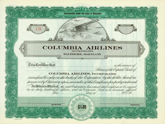 Columbia Airlines Incorporated