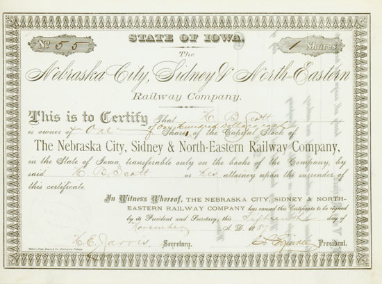 Nebraska City, Sidney & North-Eastern Railway Company