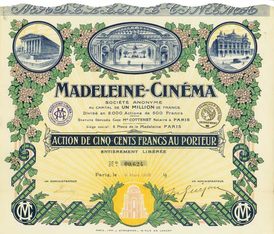Madeleine-Cinéma Société Anonyme