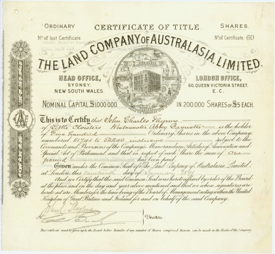 Land Company of Australasia, Limited