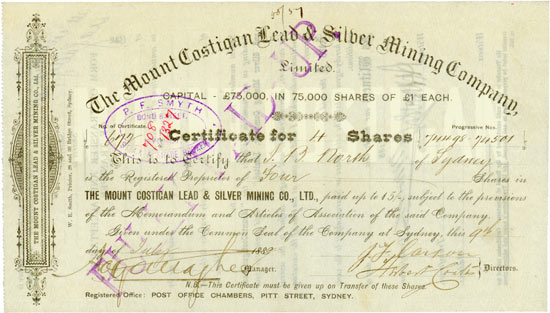 Mount Costigan Lead & Silver Mining Company, Limited