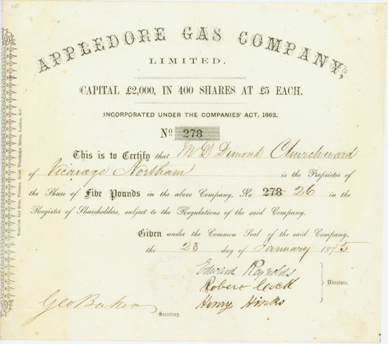 Appledore Gas Company, Limited