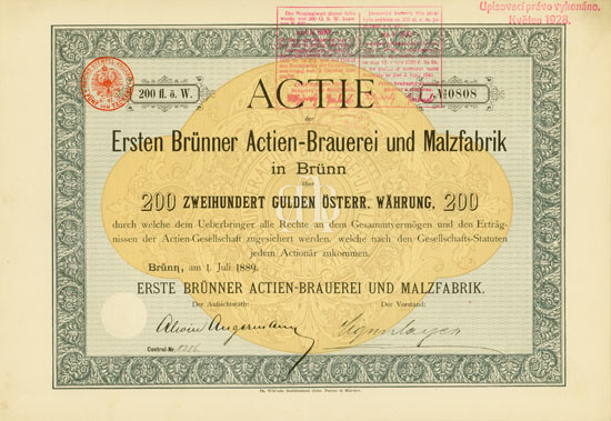 Erste Brünner Actien-Brauerei und Malzfabrik