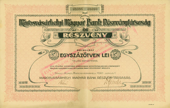 Marosvásárhelyi Magyar Bank Részvényrársaság