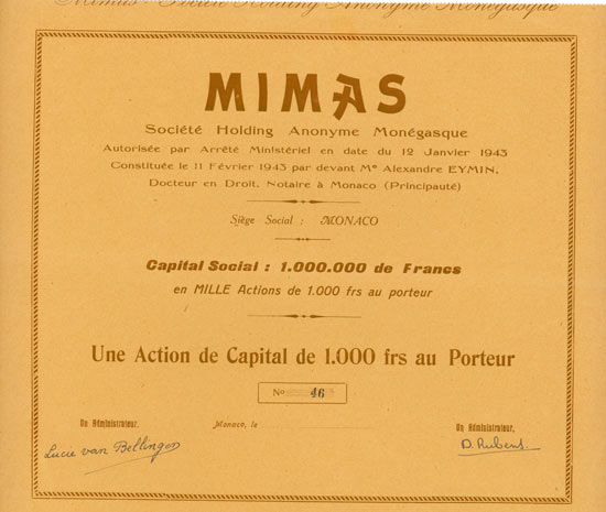 Mimas Société Holding Anonyme Monégasque