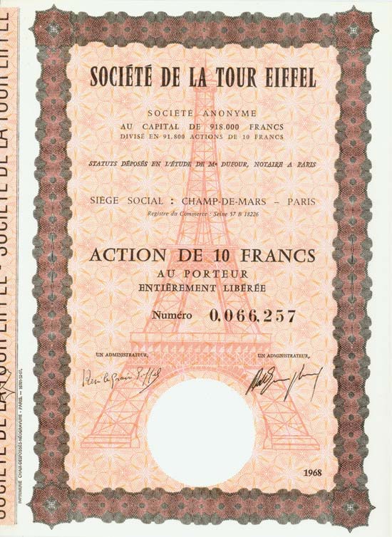 Société de la Tour Eiffel Société Anonyme