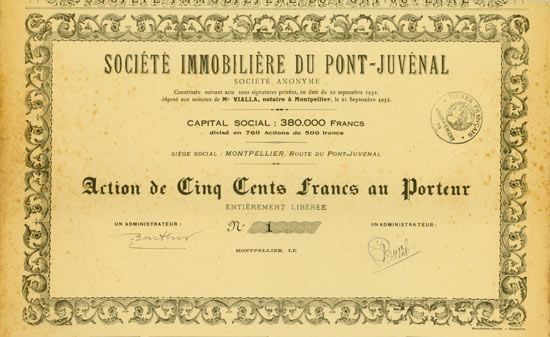Société Immobilière du Pont-Juvénal Société Anonyme