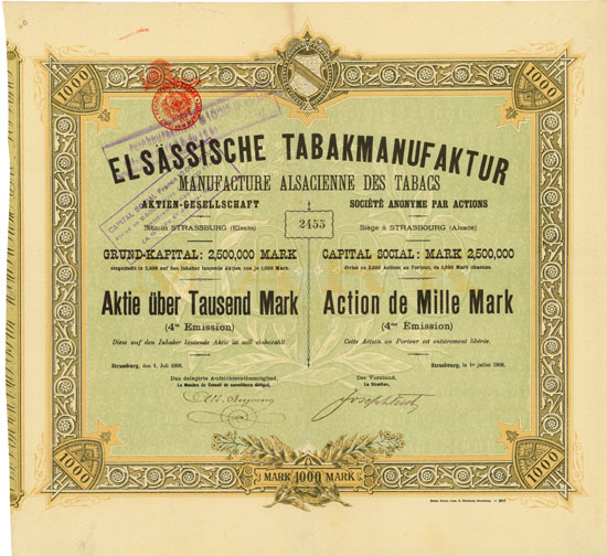 Elsässische Tabakmanufaktur AG / Manufacture Alsacienne des Tabacs