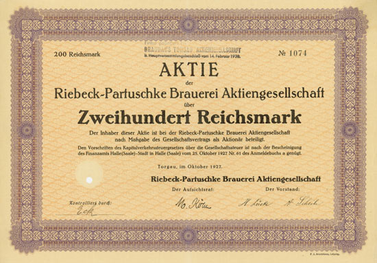 Riebeck-Partuschke Brauerei AG