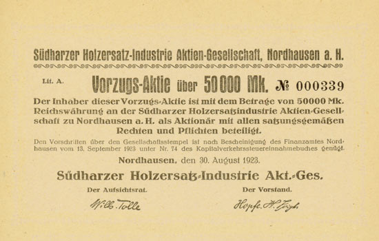 Südharzer Holzersatz-Industrie AG