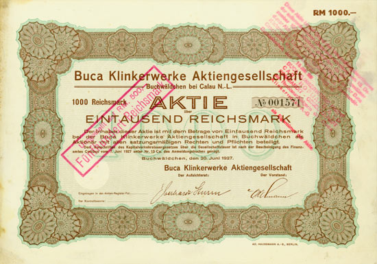 Buca Klinkerwerke AG