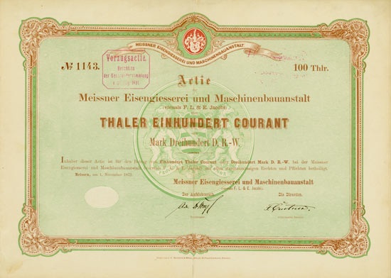 Meissner Eisengiesserei und Maschinenbauanstalt (vormals F. L. & E. Jacobi)