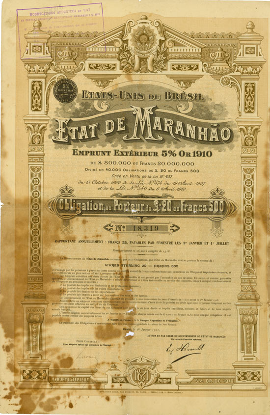 Etats-Unis du Bresil / Etat de Maranhão