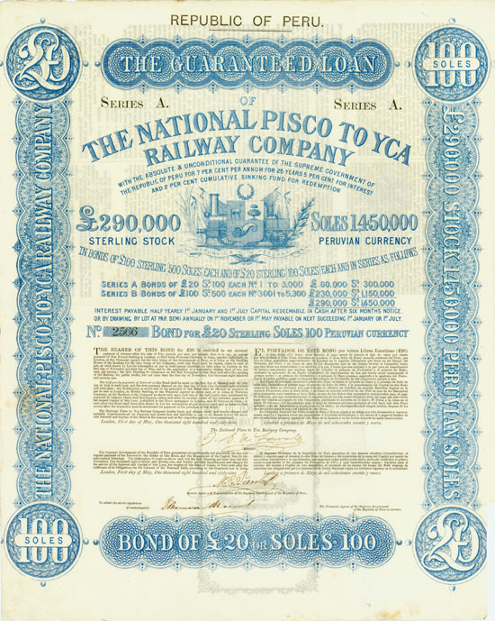 National Pisco to Yca Railway Company