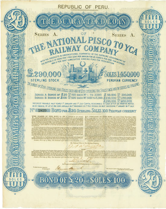 National Pisco to Yca Railway Company