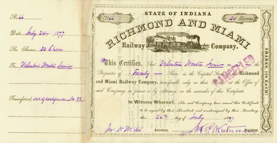 Richmond and Miami Railway Company