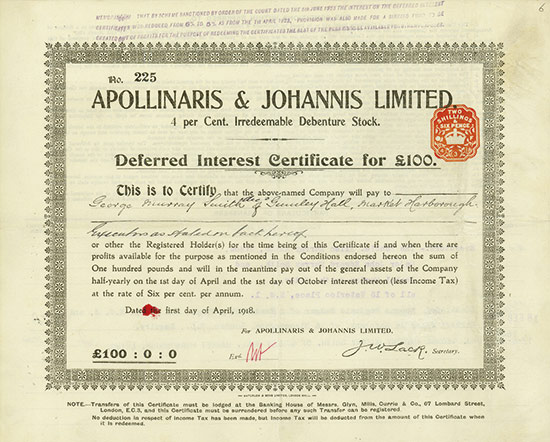 Apollinaris & Johannis Limited