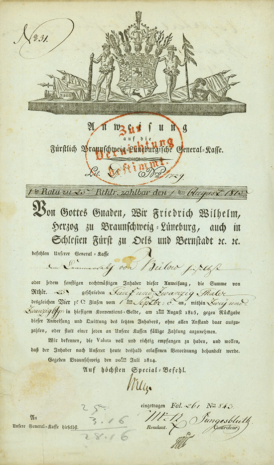 Fürstlich Braunschweig-Lüneburgische General-Kasse