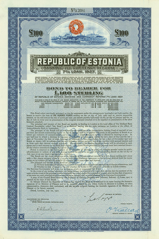 Republic of Estonia - Banking and Currency Reform