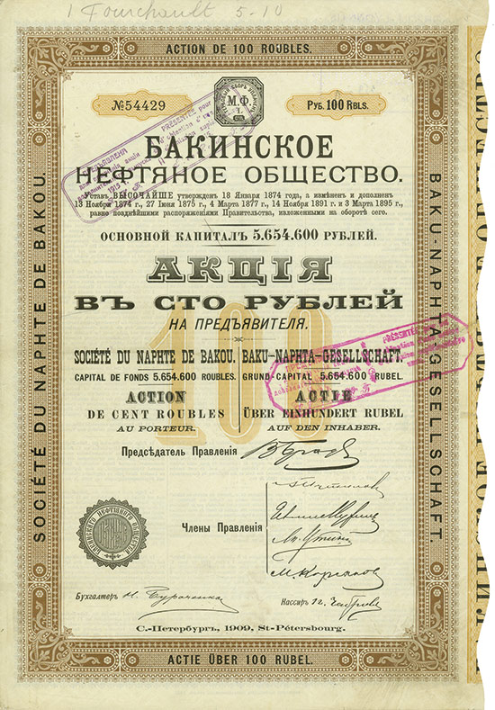 Baku-Naphta-Gesellschaft / Société du Naphte de Bakou 