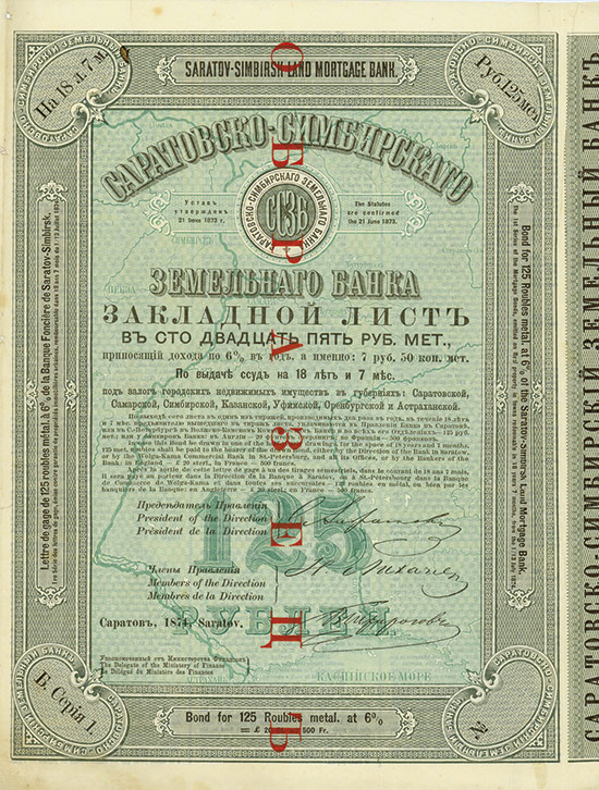 Saratov-Simbirsk Land Mortgage Bank / Banque Foncière de Saratov-Simbirsk