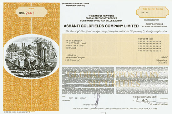 Ashanti Goldfields Company Limited / BHP [2 Stück]