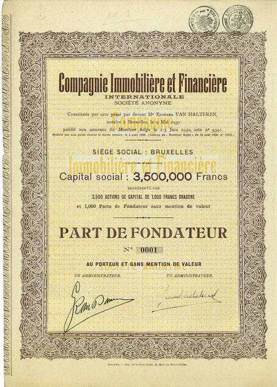 Compagnie Immobilière et Financière Internationale Société Anonyme