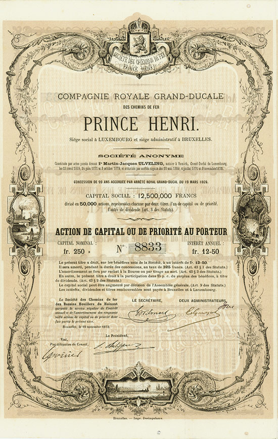Compganie Royale Grand-Ducale des Chemins de fer Prince Henri