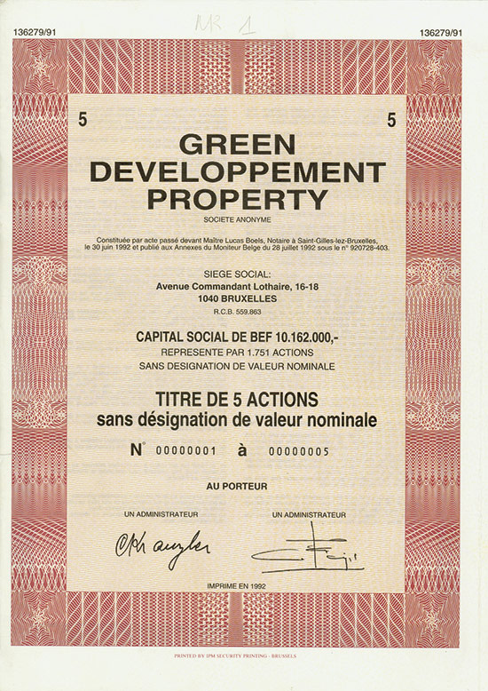 Green Developpement Property Société Anonyme