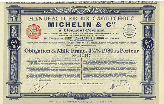 Manufacture de Caoutchouc Michelin & Cie. à Clermont-Ferrand