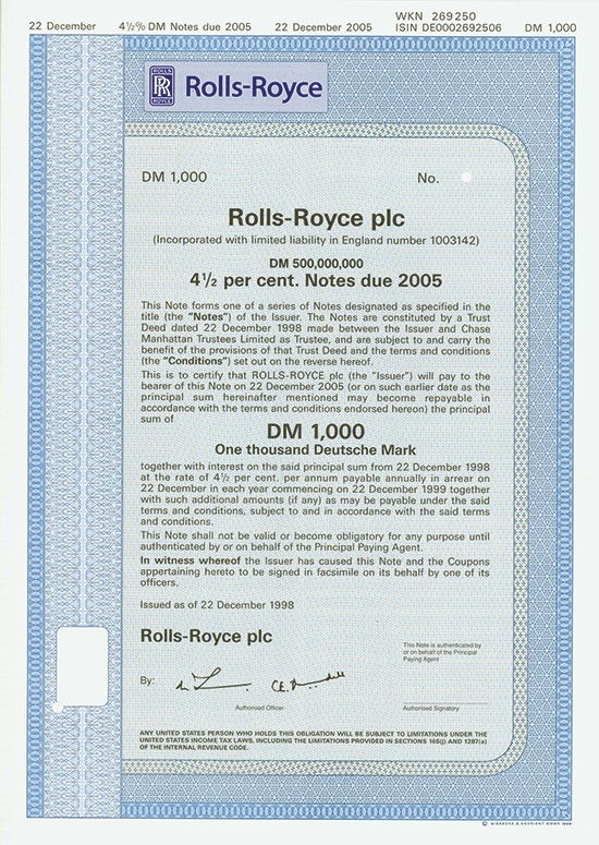 Rolls-Royce plc [2 Stück]