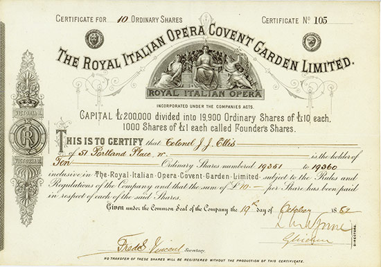 Royal Italian Opera Covent Garden Limited