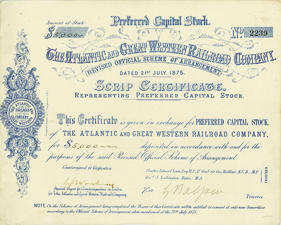 Atlantic and Great Western Railroad Company