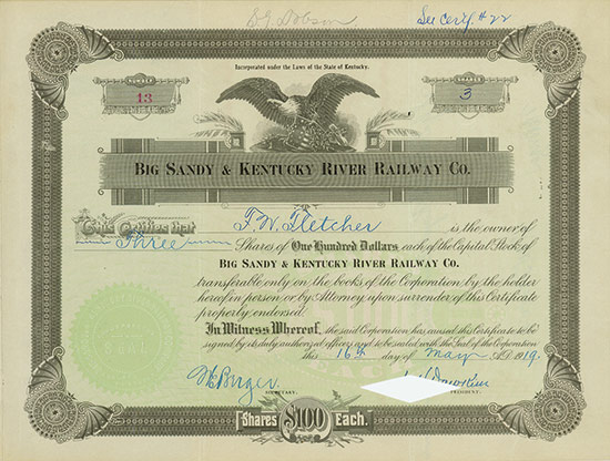 Big Sandy & Kentucky River Railway Co.