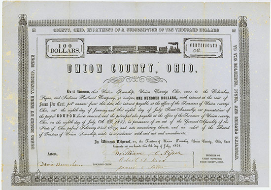 Columbus, Piqua and Indiana Railroad Company - Union County, Ohio