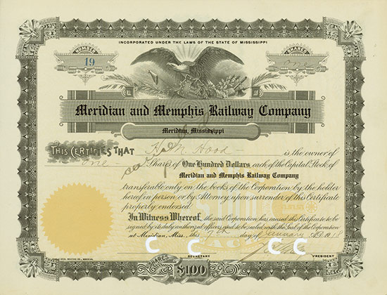 Meridian and Memphis Railway Company