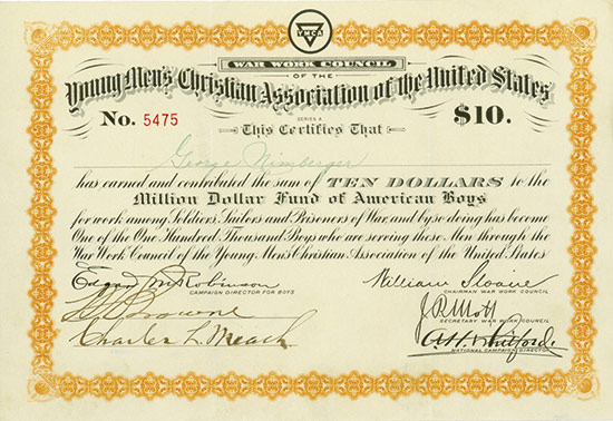 War Work Council of the Young Men's Christian Association of the United States (YMCA)