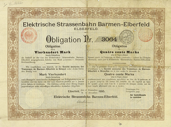 Elektrische Strassenbahn Barmen-Elberfeld