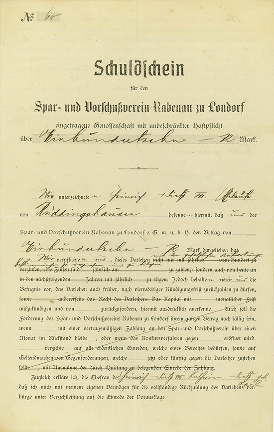Spar- und Vorschußverein Rabenau zu Londorf e. G.m.b.H.