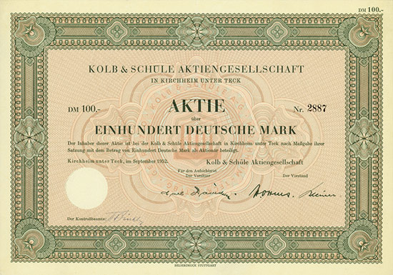 Kolb & Schüle AG [3 Stück]