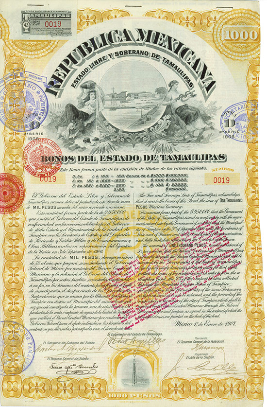 Republica Mexicana - Estado Libre y Soberano de Tamaulipas