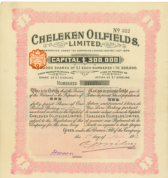 Cheleken Oilfields, Limited